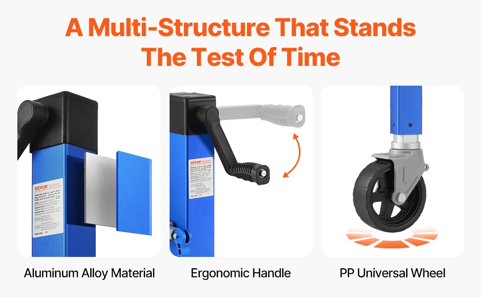 Korkeussäädettävä perävaunun tunkki