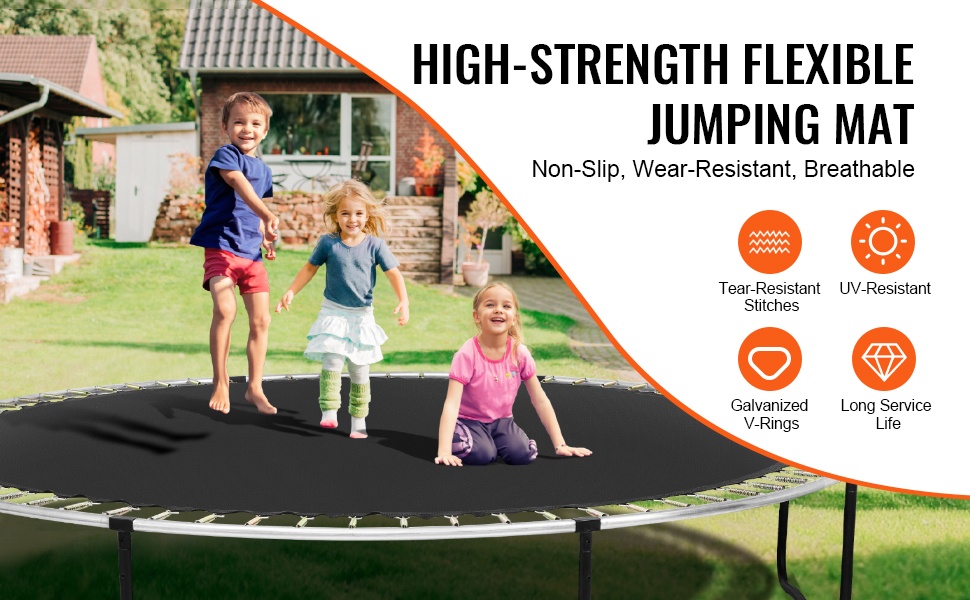 Kestävä ja UV-suojattu trampoliinin hyppymatto