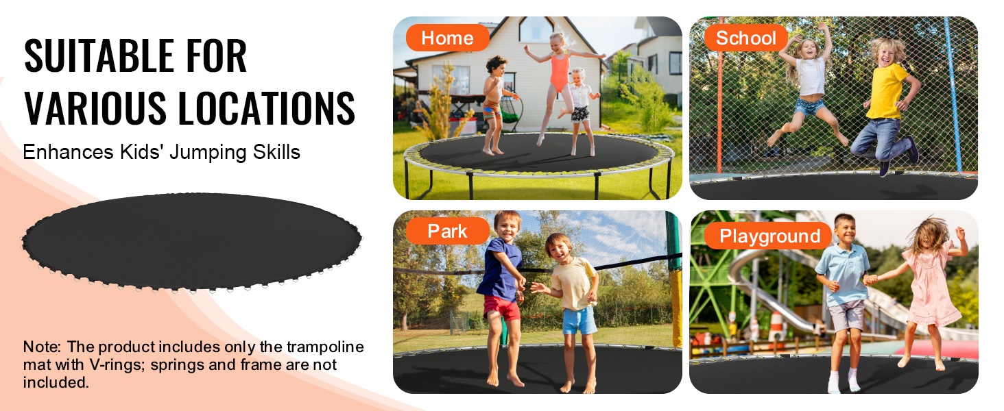 Trampoliinin käyttö pihalla tai leikkikentällä