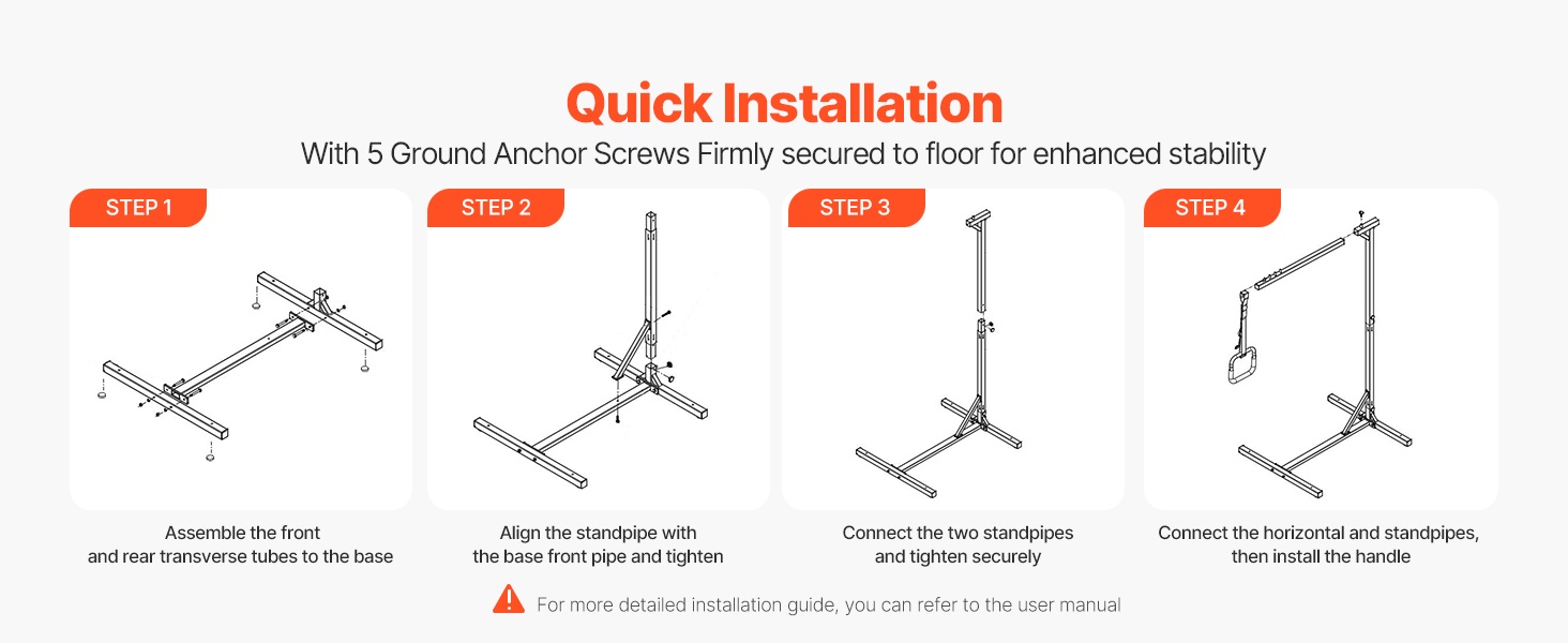 Trapetsitangon helppo asennus
