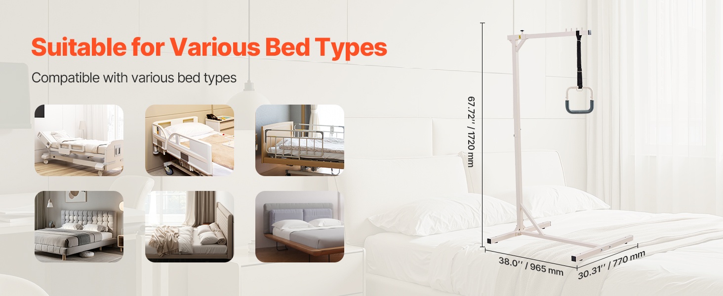 Trapetsitanko eri sänkytyypeille