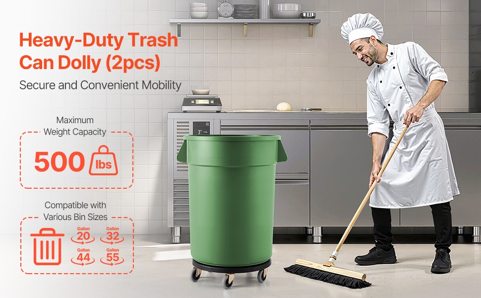 Rullattava alusta roskiksille ja kasveille