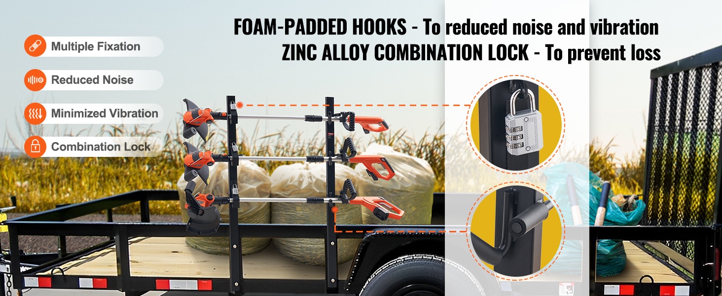 Numeroyhdistelmälukko trimmeritelineessä