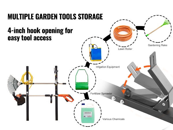 Koukkujen avautuma ja työkalujen kiinnitys