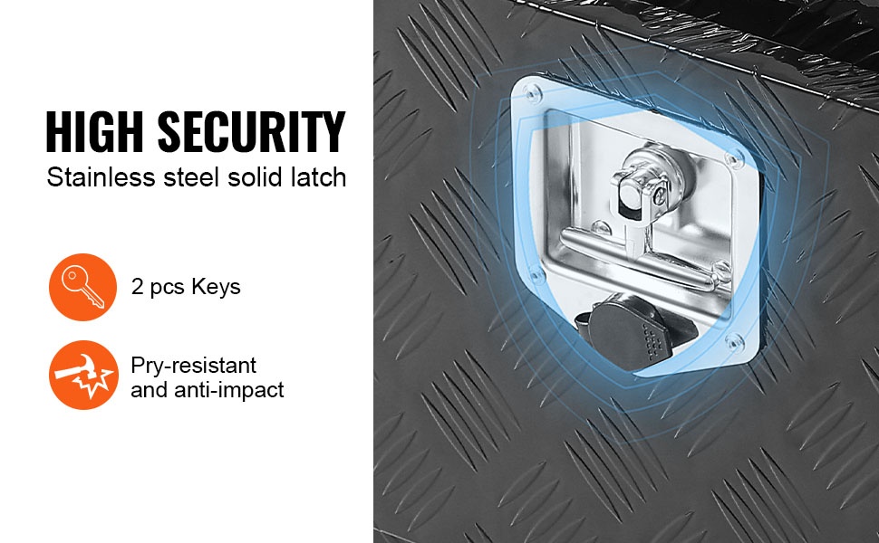 Lukko ja T-muotoinen kahva työkalulaatikossa