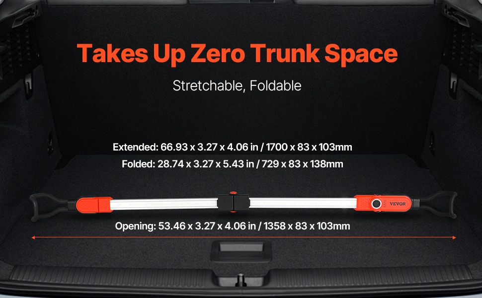 Kevyt ja helposti säilytettävä työvalotanko