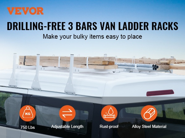 Pakettiauton kattoteline, lähikuva rakenteesta