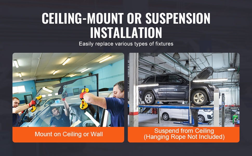 Asennusvaihtoehdot kattoon ja seinälle