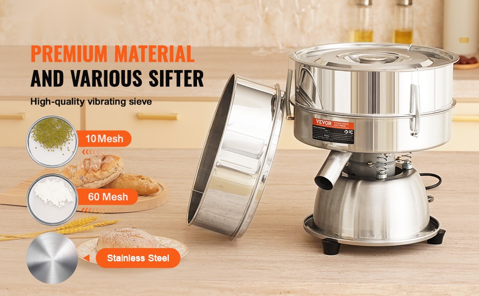 Sähköinen väriseula ruostumattomasta teräksestä