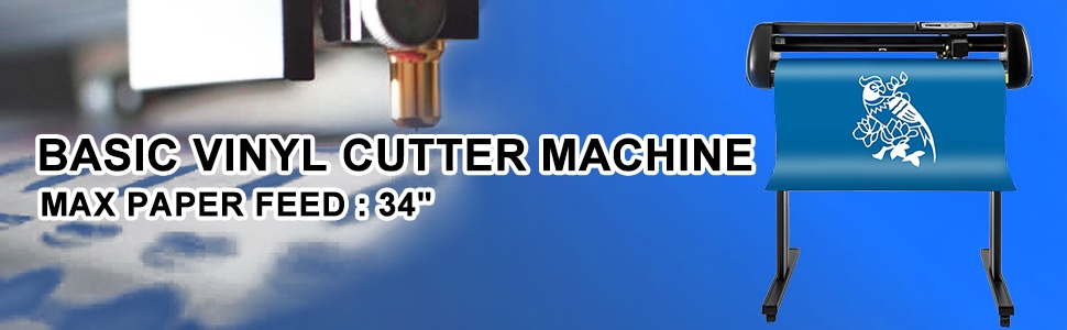 34-tuumainen vinyylileikkuri telineellä