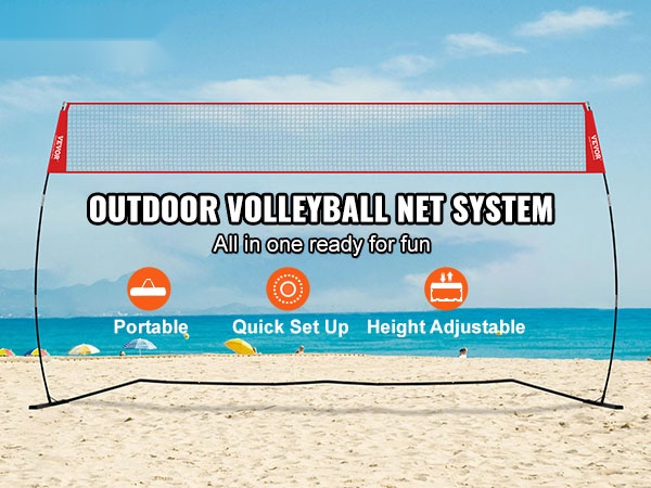 Säädettävä lentopallon harjoitteluverkko