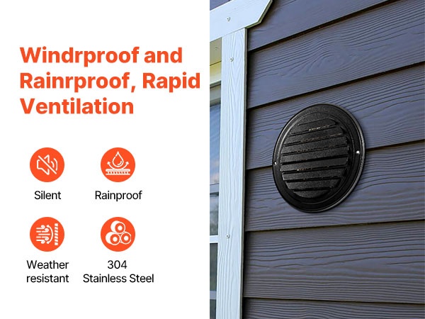 Seinäventtiilin ulkosäleikkö asennettuna