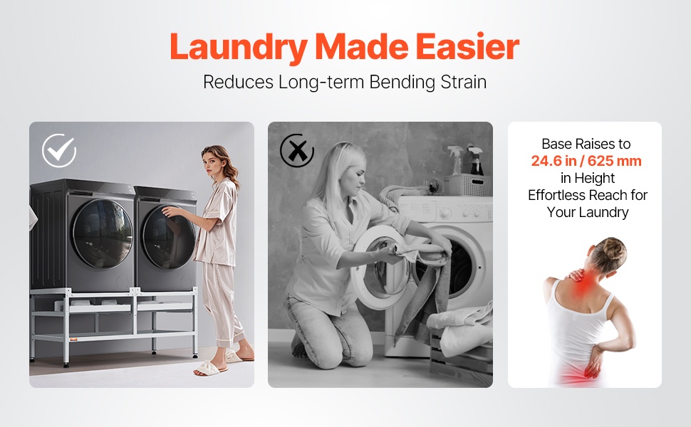 Helposti asennettava pesukoneen jalusta