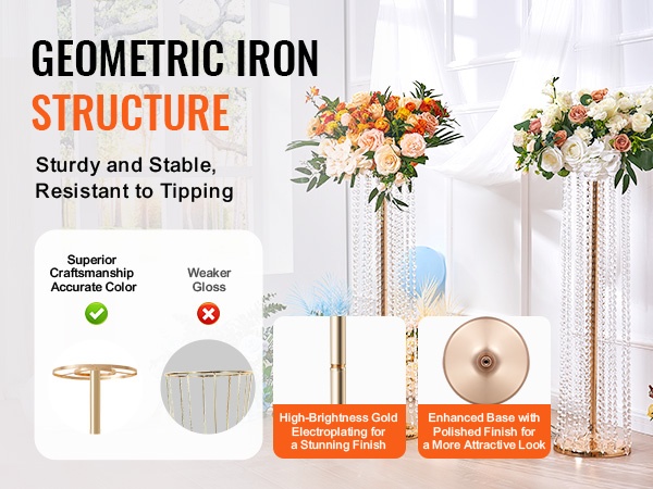 Kukkateline kantaa koristeita tukevasti