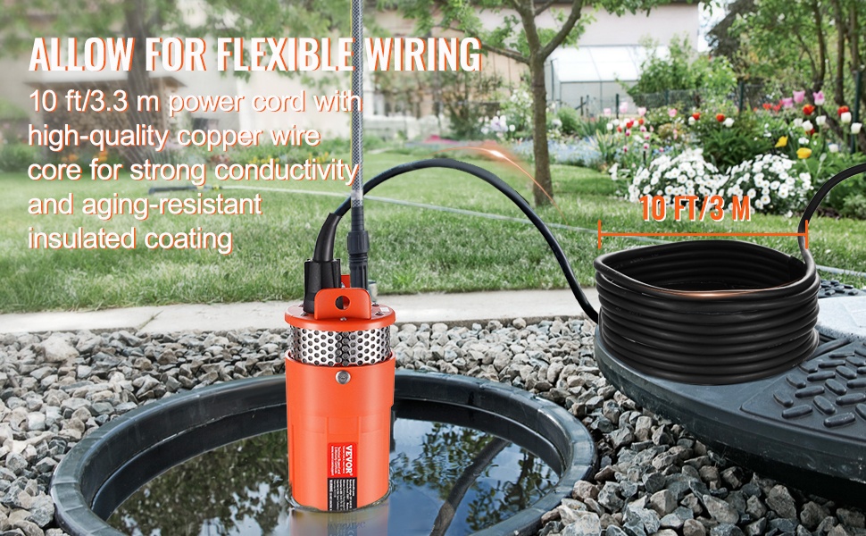 Pitkä virtajohto asennusta varten