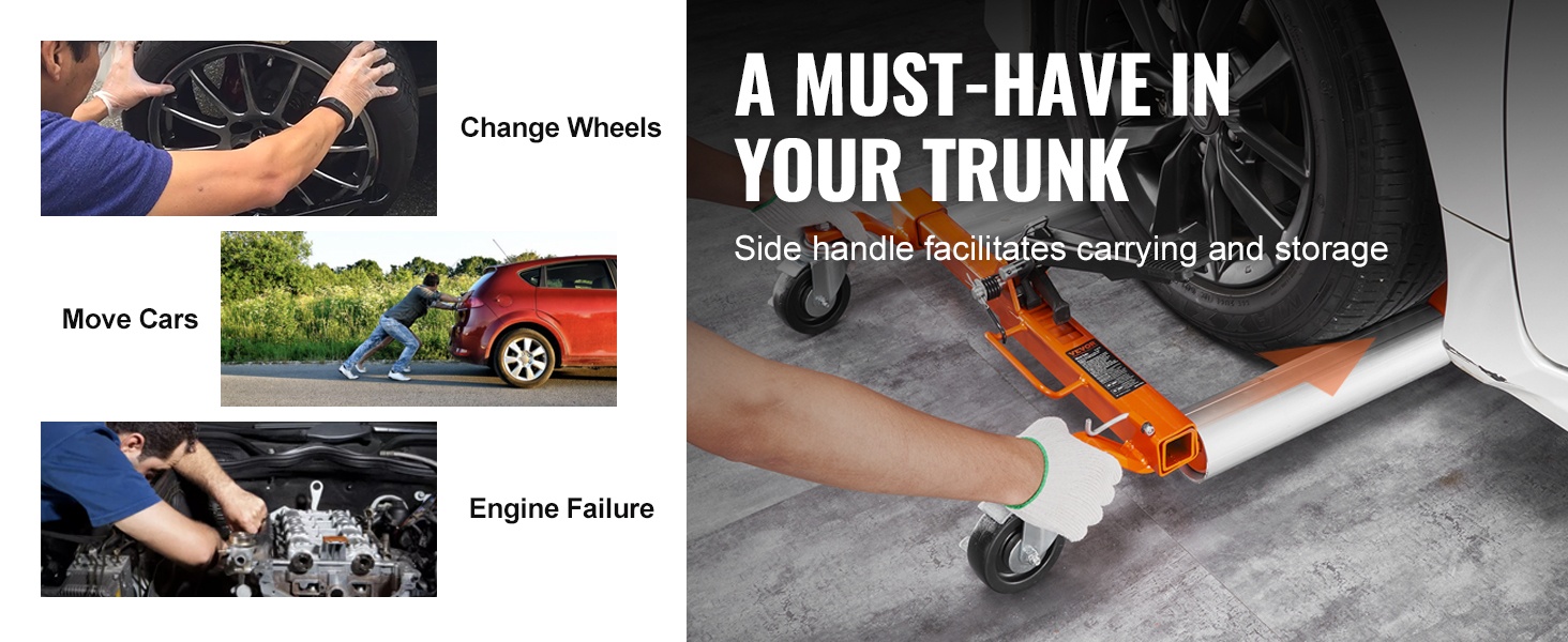 Kevyt ja mukana kuljetettava rengasdolly