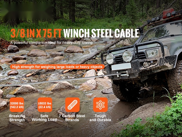 Synteettinen vinssiköysi lähikuva