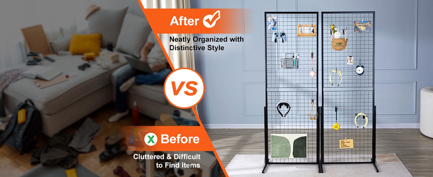 Siisti ja järjestetty tila verkkopaneelilla