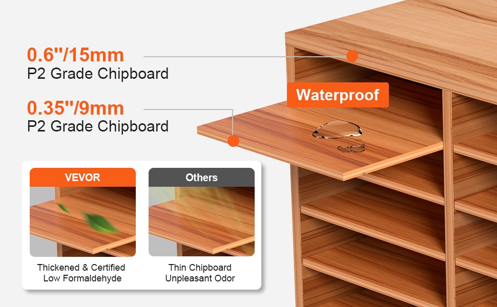 Säädettävät ja irrotettavat hyllyt korkeammille asiakirjoille