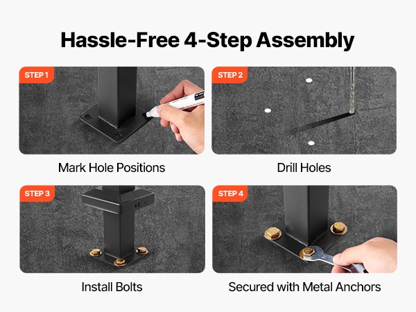 Portaiden kaide mittoineen